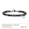 Stainless Steel Byzantine Style Men's Electroplating Handicraft Chain Bracelet