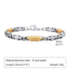 Stainless Steel Byzantine Style Men's Electroplating Handicraft Chain Bracelet