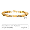 Stainless Steel Byzantine Style Men's Electroplating Handicraft Chain Bracelet