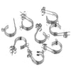 Stainless Steel C Shape Earring Accessories With Welding And Electroplating