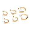Stainless Steel C Shape Earring Accessories With Welding And Electroplating