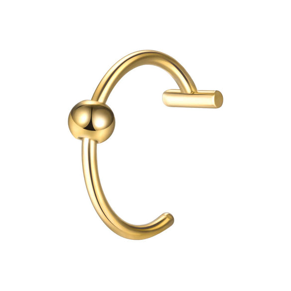 Stainless Steel C Type Lip Ring Hip Hop Puncture Jewelry Electroplated Unisex