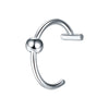 Stainless Steel C Type Lip Ring Hip Hop Puncture Jewelry Electroplated Unisex