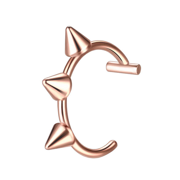 Stainless Steel C Type Lip Ring Hip Hop Puncture Jewelry Electroplated Unisex