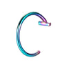 Stainless Steel C Type Lip Ring Hip Hop Puncture Jewelry Electroplated Unisex