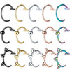 Stainless Steel C Type Lip Ring Hip Hop Puncture Jewelry Electroplated Unisex