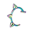 Stainless Steel C Type Lip Ring Hip Hop Puncture Jewelry Electroplated Unisex