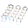 Stainless Steel C Type Lip Ring Hip Hop Puncture Jewelry Electroplated Unisex