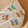 Stainless Steel Cartoon Butterfly Pendant Jewelry Accessories With Oil Dropping Enamel And Vacuum Gold Plated