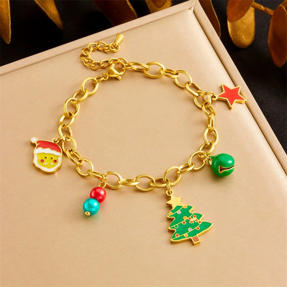 Stainless Steel Cartoon Plants And Flowers Electroplating Bracelet Earrings Necklace Accessories