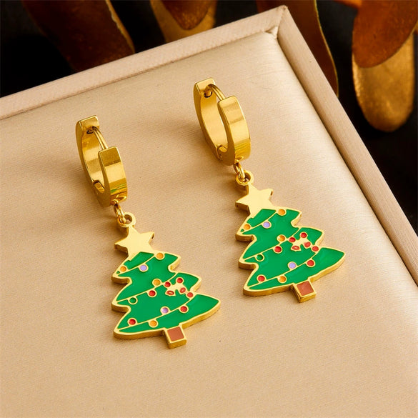 Stainless Steel Cartoon Plants And Flowers Electroplating Bracelet Earrings Necklace Accessories