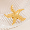 Stainless Steel Cartoon Style Marine Brooch With Electroplating