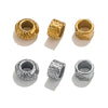 Stainless Steel Cast Bead Jewelry Accessories Electroplated Round Beads With Leather Rope Buckle Do Not Fade