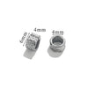 Stainless Steel Cast Bead Jewelry Accessories Electroplated Round Beads With Leather Rope Buckle Do Not Fade