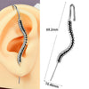 Stainless Steel Cast Serpentine Punk Ear Piercing Earrings With Polishing