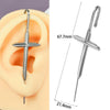 Stainless Steel Cast Serpentine Punk Ear Piercing Earrings With Polishing