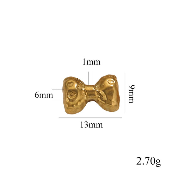 Stainless Steel Casting Bow Jewelry With Hirback Pattern And Electroplating Treatment Suitable For Earrings Hairpin Necklace Making