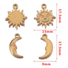 Stainless Steel Casting Smiley Face Sun Moon Dragon Pattern Diy Pendant Necklace Handmade Accessories Electroplating