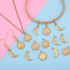Stainless Steel Casting Smiley Face Sun Moon Dragon Pattern Diy Pendant Necklace Handmade Accessories Electroplating