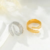 Stainless Steel Casual Roman Style Solid Color Open Rings