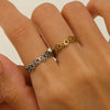 Stainless Steel Cat Claw Footprints Open Ring With Electroplating