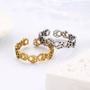 Stainless Steel Cat Claw Footprints Open Ring With Electroplating