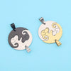 Stainless Steel Cat Puppy Cartoon Pendant Necklace 18K Gold Plated