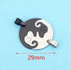 Stainless Steel Cat Puppy Cartoon Pendant Necklace 18K Gold Plated