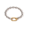Stainless Steel Chain Bracelet Geometric Style Electroplated For Women