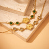 Stainless Steel Chain Bracelet With Diamondplated Plum Blossom Fashion Retro Style