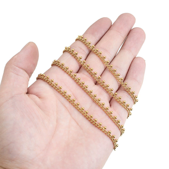 Stainless Steel Chain Jewelry Accessories For Bracelet Necklace Anklet Electroplating Handmade Diy