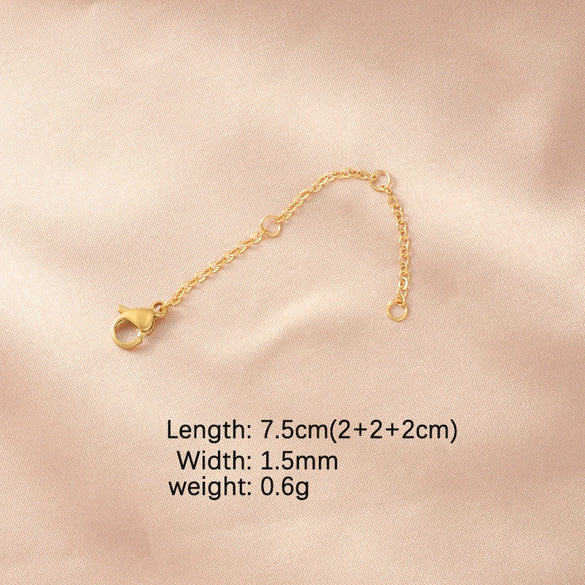Stainless Steel Chain Jewelry Accessories With Lobster Buckle And Electroplating Process