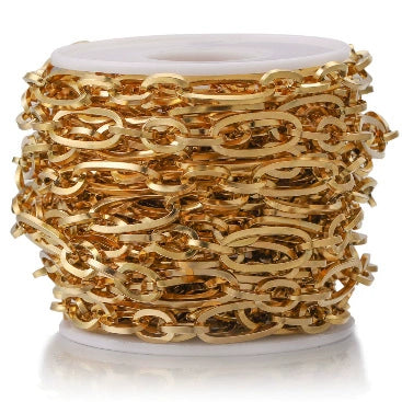 Stainless Steel Chain Jewelry Electroplated Vacuum Gold Color Necklace Bracelet Accessories