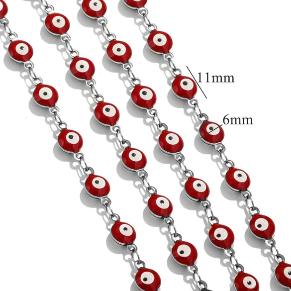 Stainless Steel Chain Oil Dropping Devil's Eyes Handmade Jewelry Diy Accessories