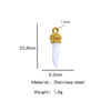 Stainless Steel Chili Pepper Shaped Tiger Head Stereo Dripping Oil Handmade Pendant Material For Earrings Wholesale