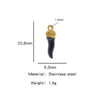 Stainless Steel Chili Pepper Shaped Tiger Head Stereo Dripping Oil Handmade Pendant Material For Earrings Wholesale