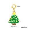 Stainless Steel Christmas Cartoon Pendant Necklace With Snowman Bell And Reindeer Design Electroplated Festive Jewelry For Women
