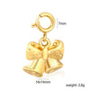 Stainless Steel Christmas Cartoon Pendant Necklace With Snowman Bell And Reindeer Design Electroplated Festive Jewelry For Women