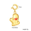 Stainless Steel Christmas Snowman Reindeer And Bell Pendants With Electroplated Finish Simple Cartoon Festival Necklace Accessories