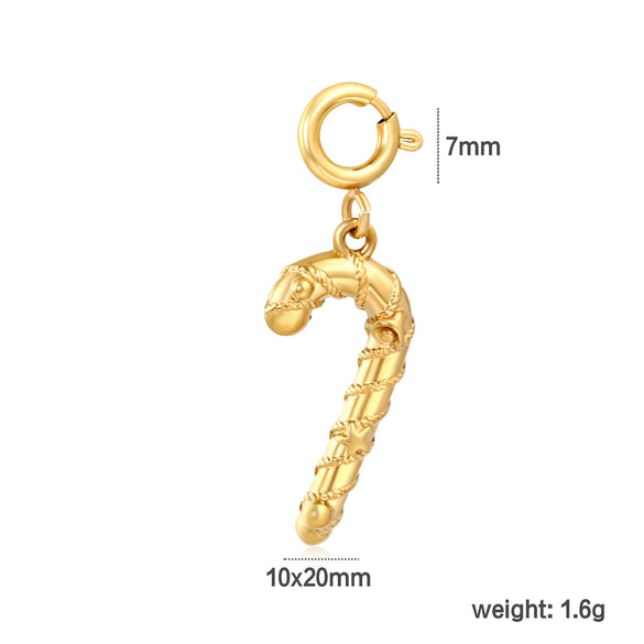 Stainless Steel Christmas Snowman Reindeer And Bell Pendants With Electroplated Finish Simple Cartoon Festival Necklace Accessories