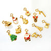 Stainless Steel Christmas Snowman Reindeer And Bell Pendants With Electroplated Finish Simple Cartoon Festival Necklace Accessories