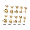 Stainless Steel Circle Bead Welding Hanging Earrings Handmade Jewelry Accessories Electroplated