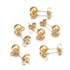 Stainless Steel Circle Bead Welding Hanging Earrings Handmade Jewelry Accessories Electroplated