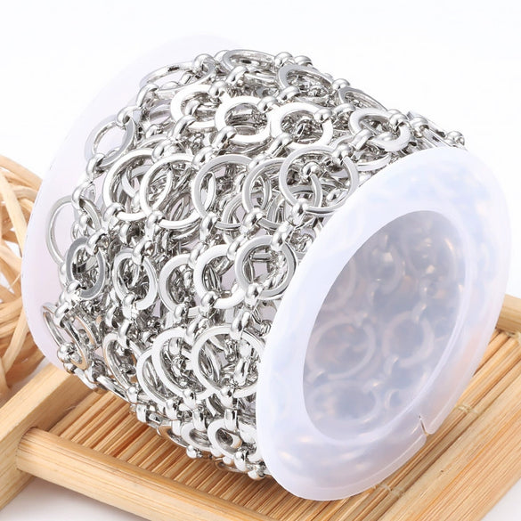 Stainless Steel Circle Chain Punk Jewelry Accessories With Electrolysis Treatment