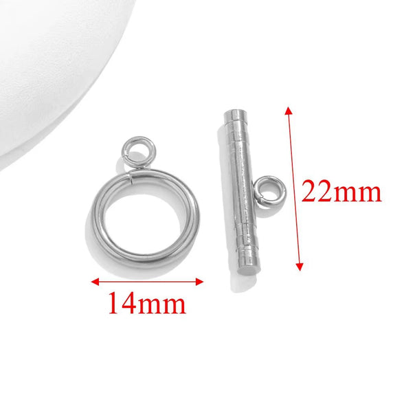 Stainless Steel Circle Electroplated Minimalist Geometric Closing Buckle Jewelry Accessories For Necklace And Bracelet