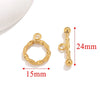 Stainless Steel Circle Electroplated Minimalist Geometric Closing Buckle Jewelry Accessories For Necklace And Bracelet