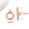 Stainless Steel Circle Electroplated Minimalist Geometric Closing Buckle Jewelry Accessories For Necklace And Bracelet