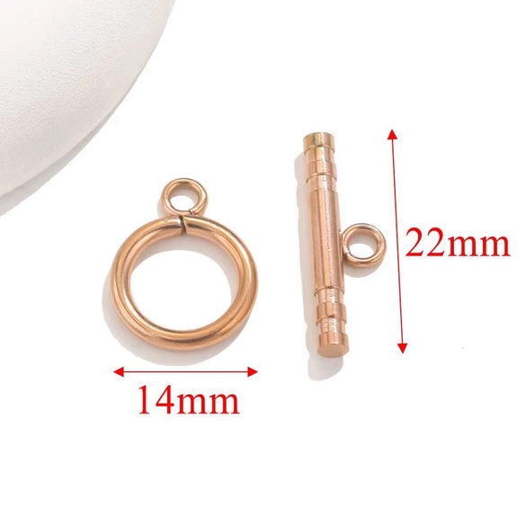Stainless Steel Circle Electroplated Minimalist Geometric Closing Buckle Jewelry Accessories For Necklace And Bracelet