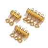 Stainless Steel Circle Magnetic Spring Buckle Lobster Buckle Connector Strand Layered Buckle Tube Jewelry 18K Plated Electroplating