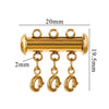 Stainless Steel Circle Magnetic Spring Buckle Lobster Buckle Connector Strand Layered Buckle Tube Jewelry 18K Plated Electroplating